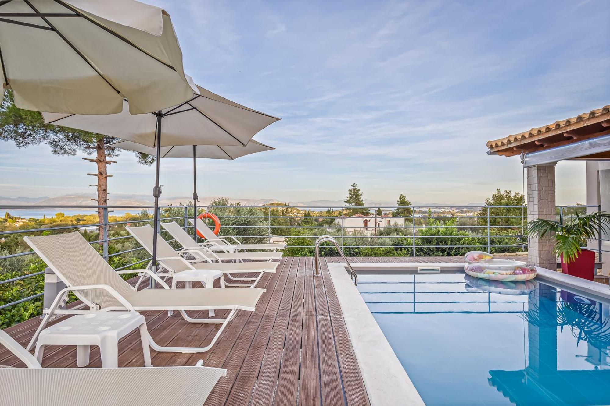 Villa Olivia Corfu - Amazing Sea-view 3 Bedroom With A Pool Gazatika